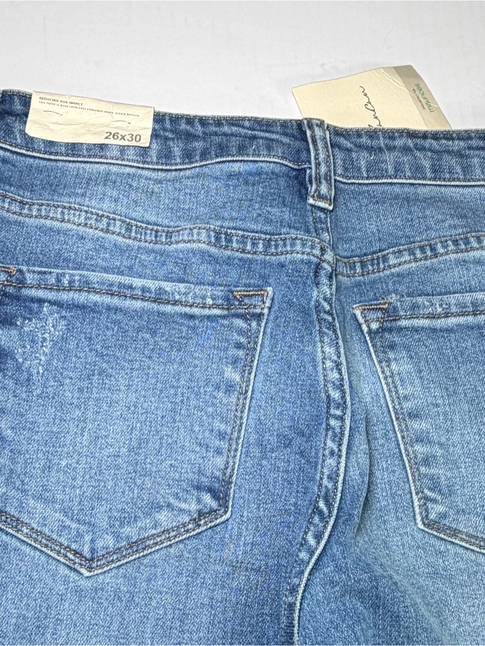 KanCan Blue Wide-Leg High-Rise Jeans with Subtle Distress - Picture 8 of 8